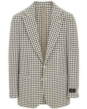 Tombolini Houndstooth-Pattern Blazer - Gray