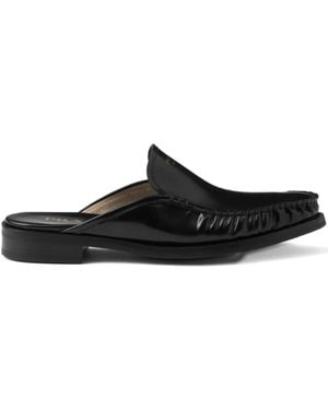 Prada Leather Mules - Black