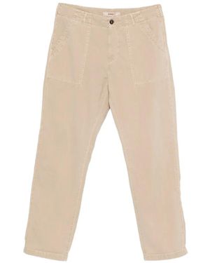 40 Weft Straight-Leg Trousers - Natural