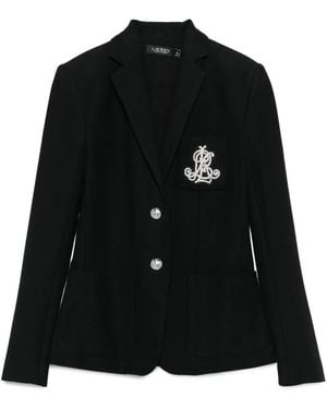 Ralph Lauren Single-Breasted Lined Blazer - Black