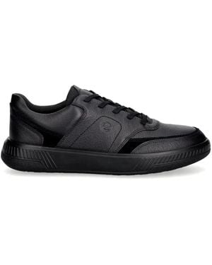 Ecco Move M Leather Low-Top Sneakers - Black