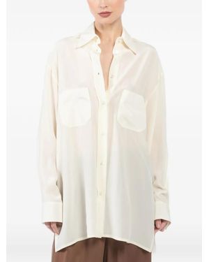 Dusan Boyfriend's Pocket Shirt - White