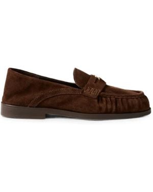 Claudie Pierlot Chocolate Suede Loafers - Brown