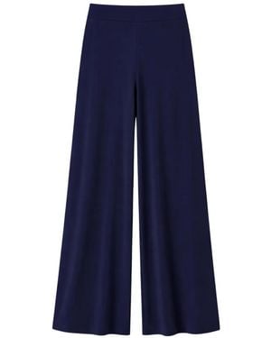 Maliparmi High-Waisted Palazzo Trousers - Blue