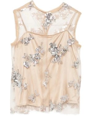 Ottod'Ame Blusa Con Paillettes - Neutro