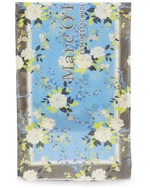 Marc O' Polo Floral-Print Scarf - Blue
