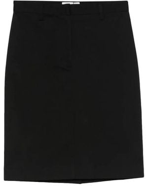 Matteau Twill Pencil Skirt - Black