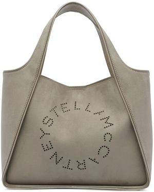 Stella McCartney Shopper mit Stella-Logo - Grau