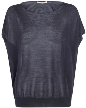 Nuur Boat-Neck T-Shirt - Blue