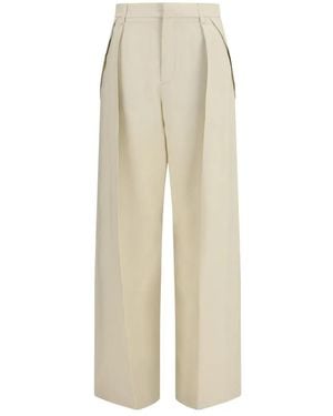 Jacob Cohen Pleated Wide-Leg Trousers - White