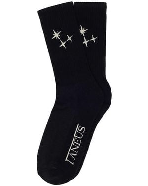 Laneus Star-Embellishment Socks - Black