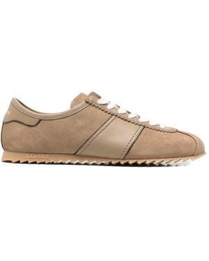 Sandro Panelled Round-Toe Trainers - Brown