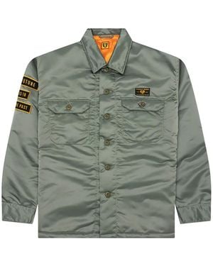 Human Made Padded Heart-Button Shirt Jacket - Green