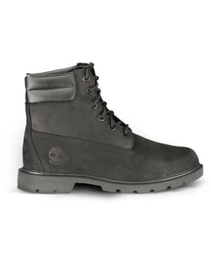 Timberland Lace-Up Combat Boots - Black