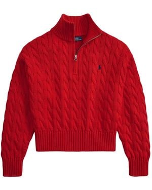 Polo Ralph Lauren Pullover Mit Reißverschluss - Rot