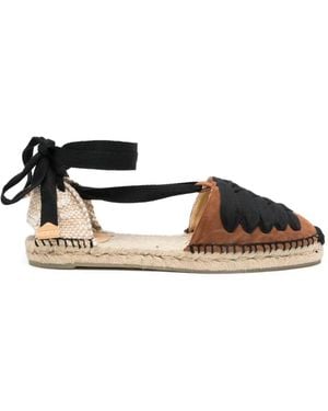 Castañer Kiva Braided Lace-Up Espadrilles - Brown