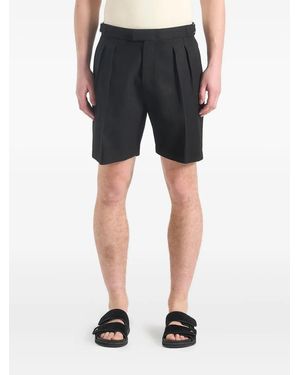 Manière De Voir Bertrand Twin-Pleat Tailored Shorts - Black