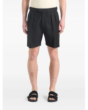 Manière De Voir Bertrand Twin-Pleat Tailored Shorts - Black
