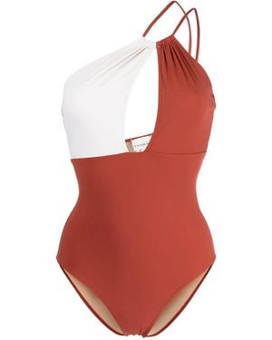 Evarae Costume Intero Bicolore - Bianco