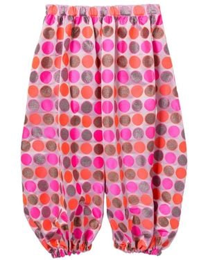 Comme des Garçons Polka-Dot Cropped Pants - Pink