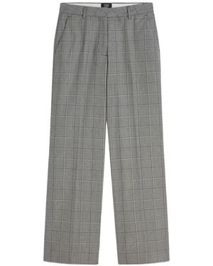 Scotch & Soda Check Tailored Trousers - Grey