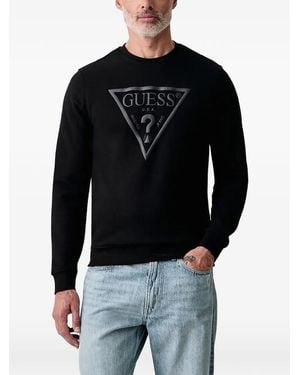 Guess Logo-Print Sweatshirt - Black