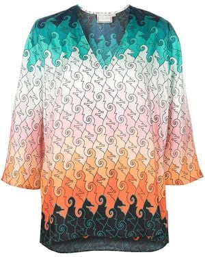 Mary Katrantzou Pathos Geometric-Print Silk Blouse - Multicolor