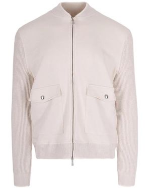 Eleventy Patch Pocket Ribbed Jacket - Pink