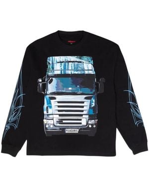 Pleasures Felpa Con Stampa - Nero