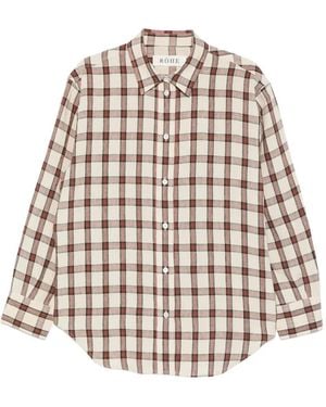 Rohe Check-Pattern Oversized Shirt - White