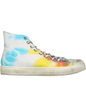 METAL GIENCHI X Jean Michel High-Top-Sneakers mit Batikmuster - Blau
