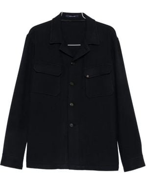Tagliatore Flap-Pocket Shirt Jacket - Black