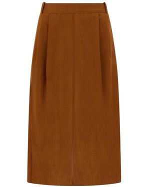 Ferragamo Midi Skirt - Brown