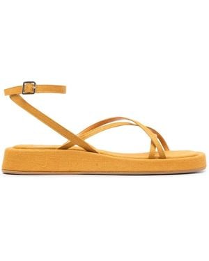 Gia Borghini Rosie Strappy Flat Sandals - Metallic