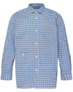 Junya Watanabe Gingham-Check Paneled Shirt - Blue