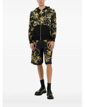 Versace Jeans Couture Kapuzenjacke mit Barocco-Print - Schwarz