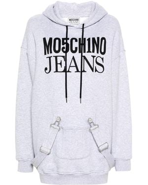Moschino ストラップディテール フーデッド ミニドレス - ホワイト