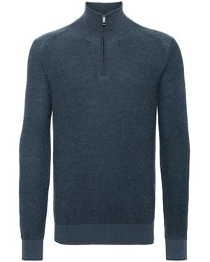Brioni ハーフジップ セーター - ブルー