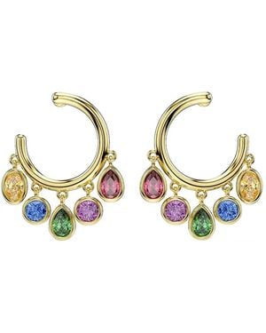Swarovski Imber Crystal-Embellished Charm Hoop Earrings - Metallic