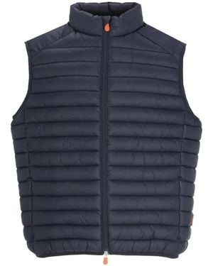 Save The Duck Quilted High-Neck Gilet - Blue
