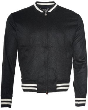 KIRED Ribbed-Trim Cashmere Jacket - Black