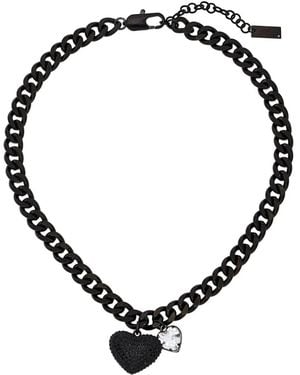 Marc Jacobs The Pave Ballon Heart Necklace - Black