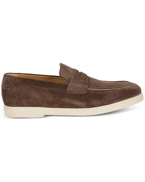 Baldinini Suede Penny Loafers - Brown