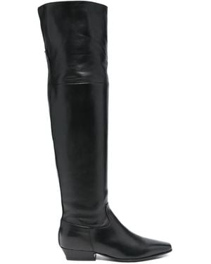 Julie Dee Pointed Boots - Black
