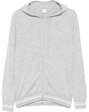 Eleventy Kapuzenjacke mit Reißverschluss - Weiß