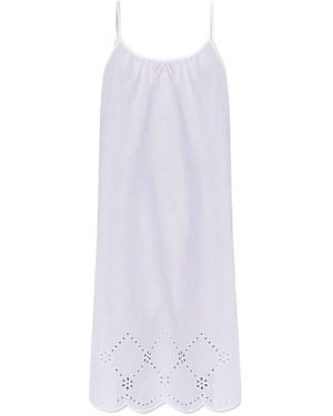Hanro Broderie Anglaise Scalloped Dress - White