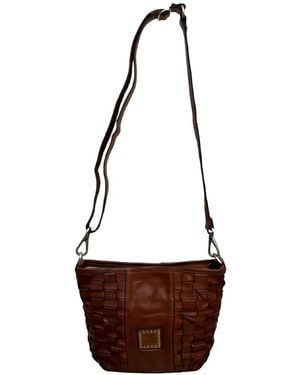 Campomaggi Beth Woven Leather Cross-Body Bag - White