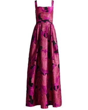 St. John Maxikleid Mit Blumen-Print - Lila