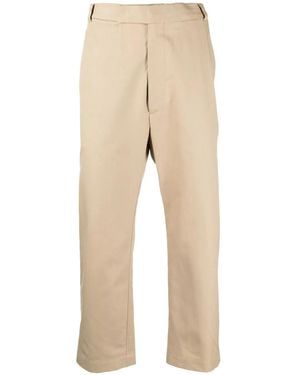 Thom Browne Cotton Twill Straight Leg Trousers - Natural