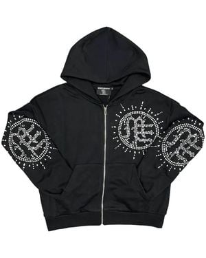 Mixed Emotions Hoodie Eclipse À Ornements Strassés - Black
